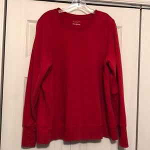 Tek Gear sweatshirt, size 1X, red, crew neck